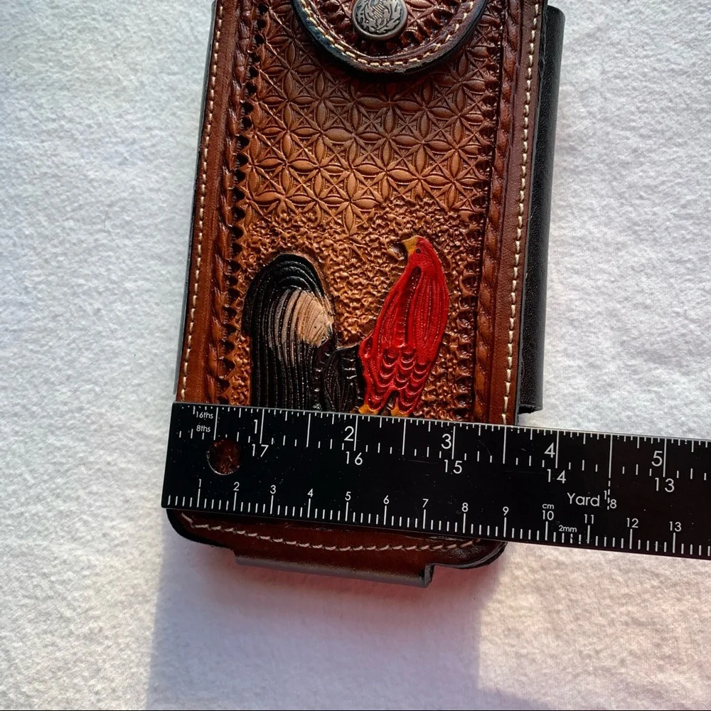 WESTERN LEATHER CELL PHONE CASE, FUNDA‎ VAQUERA DE CUERO COWBOY RODEO PHONE CASE